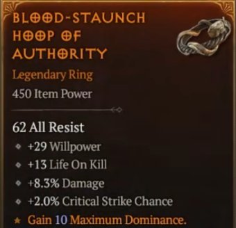 Blood-Staunch Hoop of Authority
